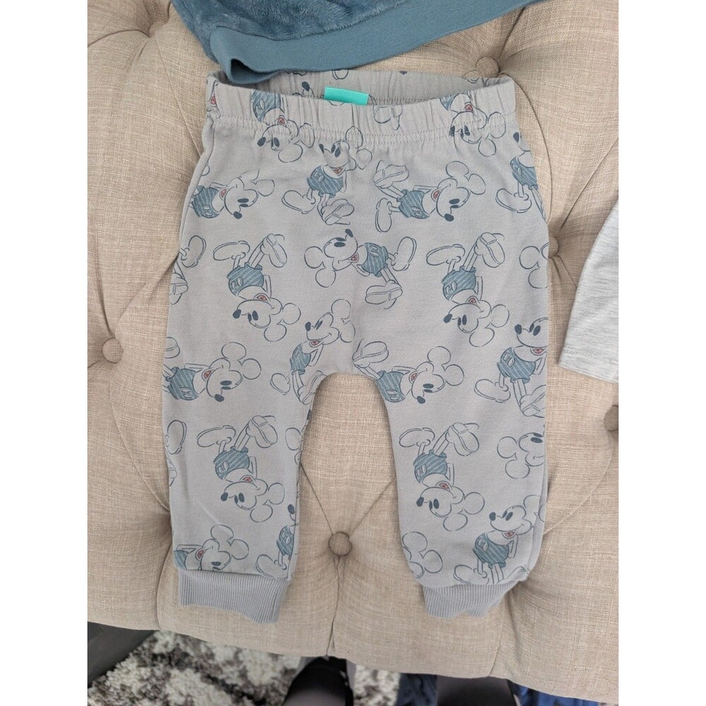 Disney Baby Mickey Mouse 4-Piece Set, 2 Rompers, Pant & Sweater, Size 18M - Picture 3 of 6